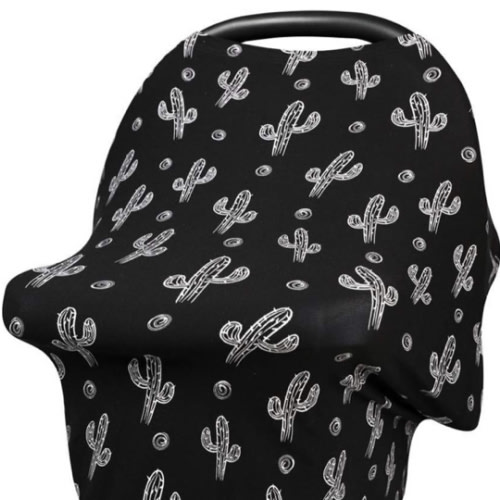 Amazon.com: Baby Car Seat Cover, Infant Carseat Canopy, Nursing Breastfeeding Cover, Stretchy Carrier Covers for Stroller/High Chair/Shopping Cart, Newborn Registry & Shower Gift for Boys Girls - Black Cactus : Baby