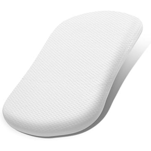 Lisara Baby Bassinet Mattress, 30 x 18 Dual Sided Gel Memory Foam Bassinet Mattress with Waterproof, Removable, Ice Silk Cover, Fit for Halo Bassinest, Swivel/Flex/Glide/Premiere/Luxe Series Sleeper