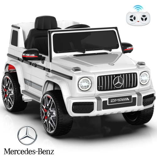East doll 12V ride on toys for toddlers,Licensed Mercedes-Benz G63 Power ride on kid car with remote controls,electric car for kids,Aged 2-4Y,White