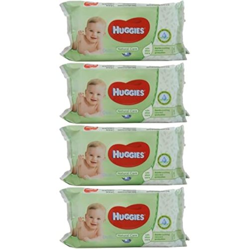 Huggies Baby Wipes Natural Care with Aloe Vera, 56 Count (Pack of 4)