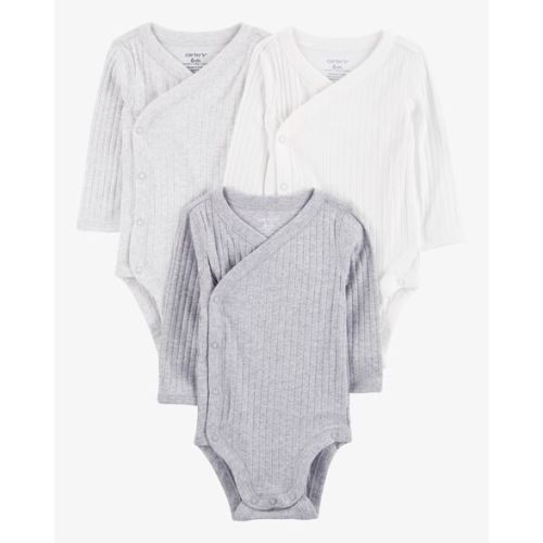 Baby 3-Pack Long-Sleeve Side-Snap Bodysuits - Carter's | Carter's