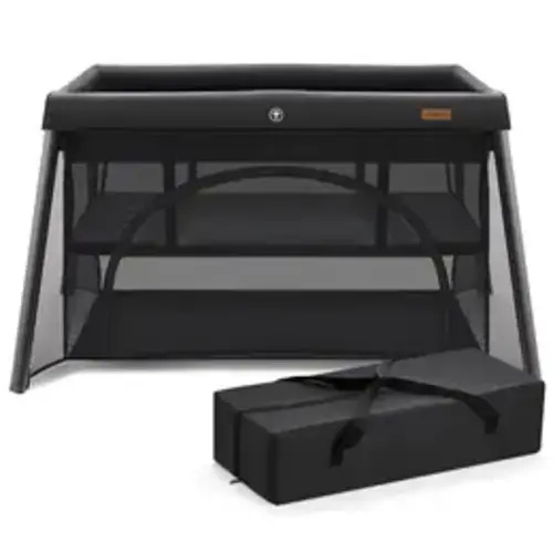 [sohochic] HARPPA 3-in-1 Infant & Toddler Beds for Baby, Lightweight Portable Folding Sleeping Cot with Breathable Mesh, Included Mattress, Side Zipper Door & Trapezoidal Base for Travel - TikTok Shop