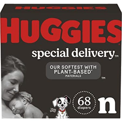 Huggies Special Delivery Hypoallergenic Baby Diapers Size Newborn (up to 10 lbs), 68 Ct, Fragrance Free, Safe for Sensitive Skin