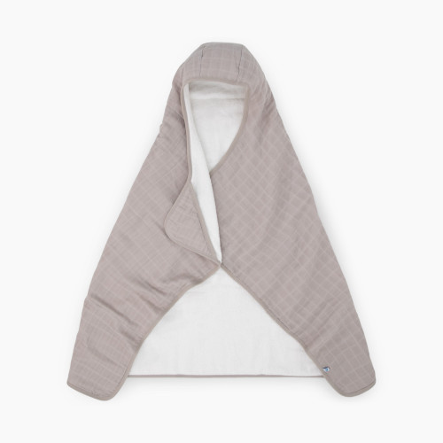 Little Unicorn Cotton Muslin & Terry Toddler Hooded Towel - Porpoise