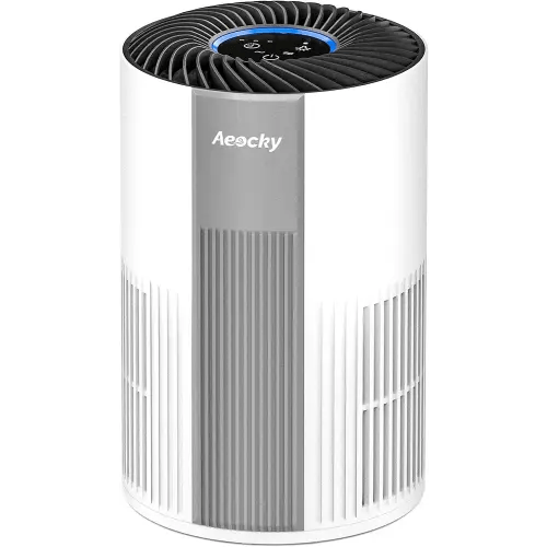 With YearChange 5-in-1 Washable Filter, AEOCKY H13 HEPA Air Purifier for Home Bedroom Dorm, Portable Air Cleaner, Quiet as Pink Noise, Aroma Box, for Pollen Smoke Dust Pet Dander Odor Office Desktop