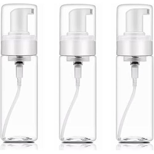 Foaming Dispenser Bottle,3Pcs 7oz/200ml Transparent Empty Spray Bottles Plastic Foam Pump Bottle Travel Soap Bottle Soap Foam Bottle Portable Foam Bottle for Hand Soap,Lash Cleanser