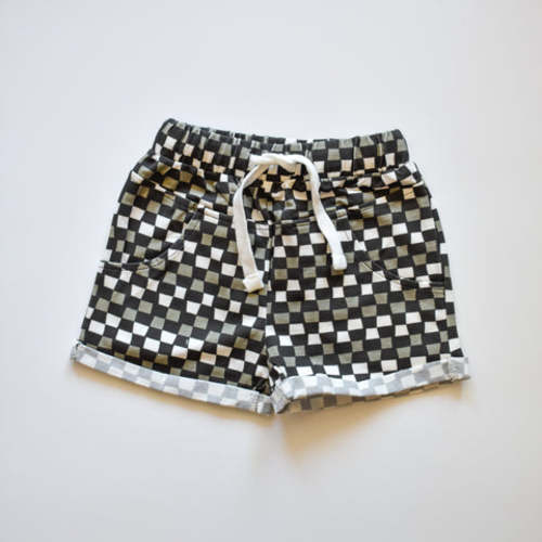 [PRE-ORDER] CHECK &#39;YA LATER SHORTS - BLACK/GREY