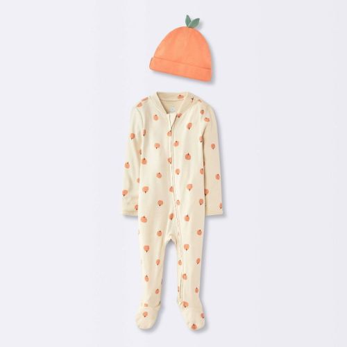 Baby Pumpkin Sleep N' Play with Hat - Cloud Island™ Cream Newborn