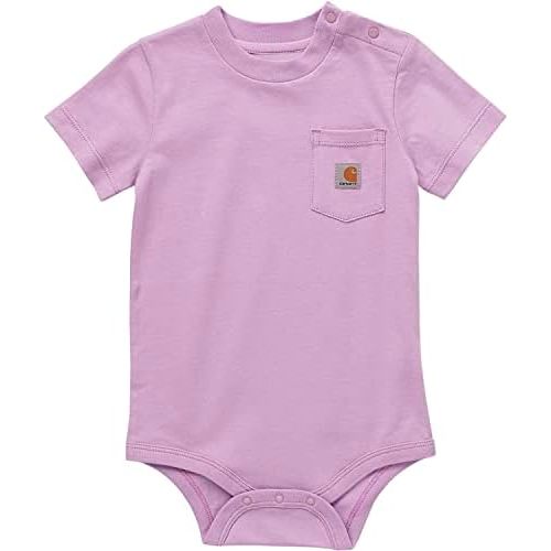 Carhartt baby-girls Short-sleeve Bodysuit Pocket T-shirt Onesie