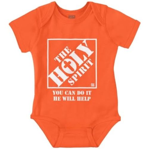 Brisco Brands Punny Christian Holy Spirit Faith Baby Romper Boys or Girls