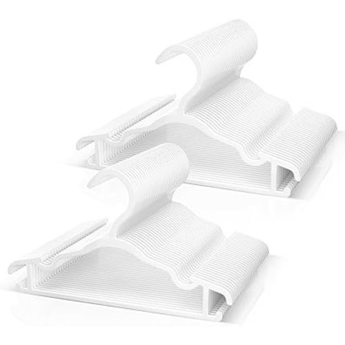 Baby Hangers Kids Plastic Hangers for Closet Non-Slip Toddler Hanger for Infant Child Clothing, Small Children Hanger Ideal for Boys and Girls Closet Pants Coats Skirts - 60 Pack, White