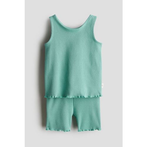 2-piece Ribbed Cotton Jersey Set