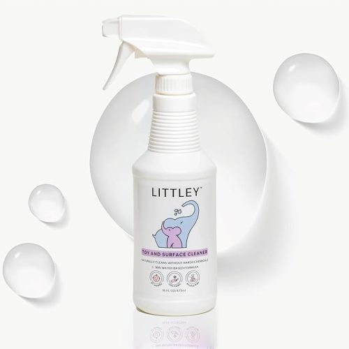 Littley Toy & Surface Cleaner – HOCl Hypochlorous Acid Spray for Baby Toys, High Chairs & Play Surfaces – Alcohol-Free, Fragrance-Free – 16 oz