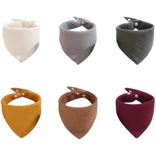 Muslin Bibs, 8 Pack Baby Bandana Drool Bibs,Extra Absorbent Soft Cotton,Baby Bib for Drooling and Teething