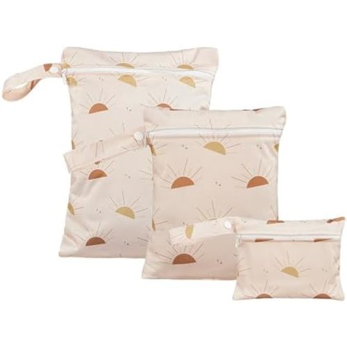 3-Piece Waterproof Wet Dry Bag Set with Zipper - Durable Travel Organizer for Swimming, Diapers, Baby, Gym & Beach Accessories