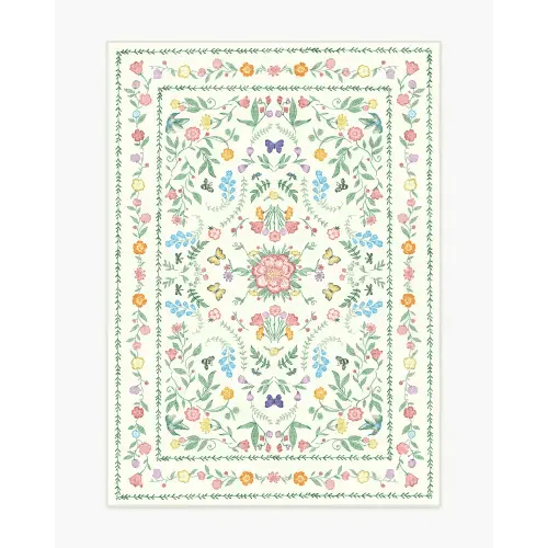 Springtime Lullaby Ivory Multicolor Rug | Ruggable US