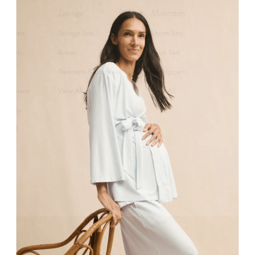 LAKE | Women | DreamModal Pajamas | Fog Maternity Kimono Bundle