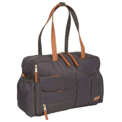 MoDRN Oliver Let’s Go Tote Child Diaper Bag with Changing Pad and Stroller Straps, Gray, Unisex,