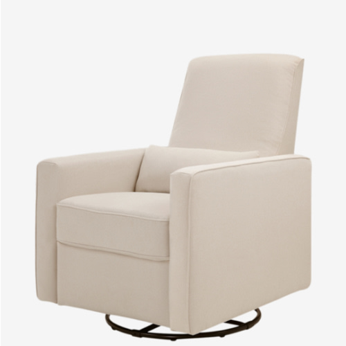 DaVinci Piper 360° Swivel Rocker Recliner Chair - Glider Rocking Chair for Nursery and Living Room- GREENGUARD Gold, FSC & Certi-PUR US Certified - Ultra Comfy Glider Recliner Nursery Chair - Cream