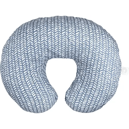 Boppy Original Nursing Support,FKA Boppy Nursing Pillow,Blue Herringbone,Ergonomic Breastfeeding,Bottle Feeding,and Bonding,with Hypoallergenic Fiber Fill,with Removable Cover,Machine Washable