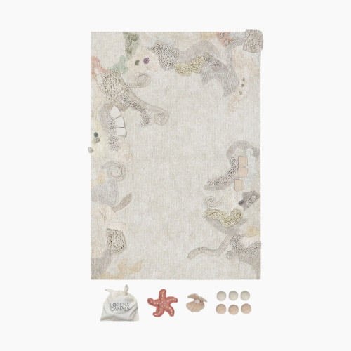 Lorena Canals Seabed Washable Play Rug - Natural, 4' 7" X 6' 7"