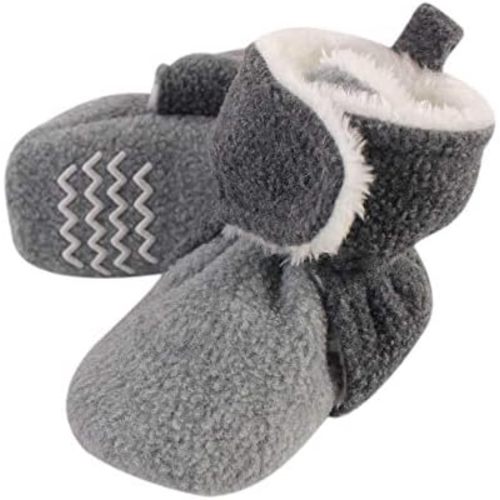 Hudson Baby Unisex Baby Cozy Fleece and Faux Sherpa Booties