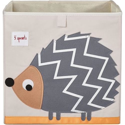 3 Sprouts Toy Storage Organizer: Toy Box Cube Organizer for Playroom, Nursery - Foldable Storage Bin - Hedgehog