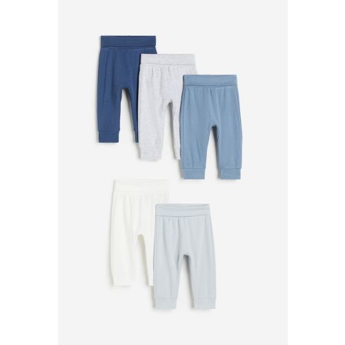 5-pack Cotton Pants, Blue/dusty blue (3M)