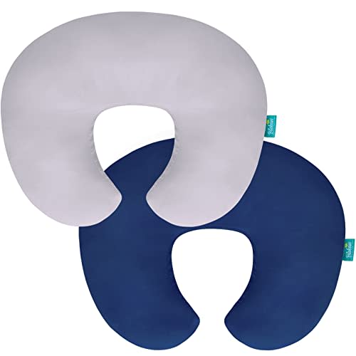 Biloban Nursing Pillow Cover 2 Pack Fit for Boppy Pillow, Breathable & Skin-Friendly Nursing Slipcovers for Breastfeeding Mom, Comfortable & Machine Washable Nursing Covers