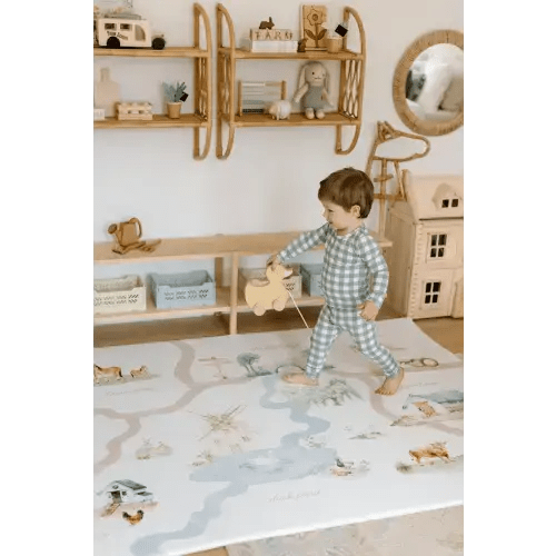 Padded Play Mat - On The Farm & Plaid