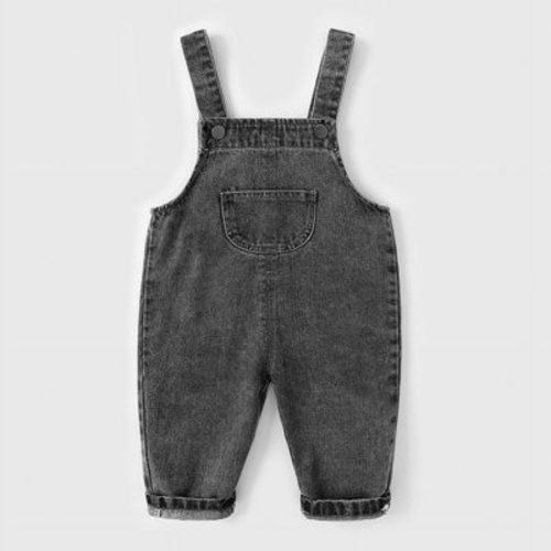 Odeerbi Infant Boys Denim Bib Overalls Sleeveless Jumpsuit Strap Romper 0-3 Years Baby Spring Cotton Overalls Cute Long Pants Infant Clothes Black