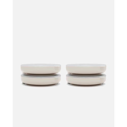Suction Plate + Lid - Oatmeal / 4 Pack