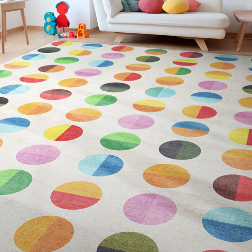 Well Woven Crayola Modern Split Dots Bright Multi Color Area Rug & Reviews | Wayfair