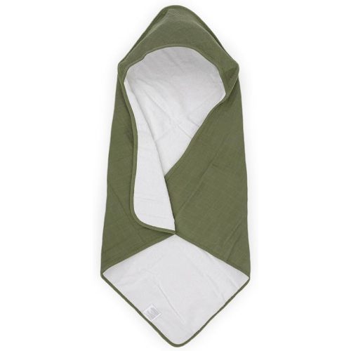 Little Unicorn Premium Muslin & Terry Hooded Towel, 30x30 (Fern)