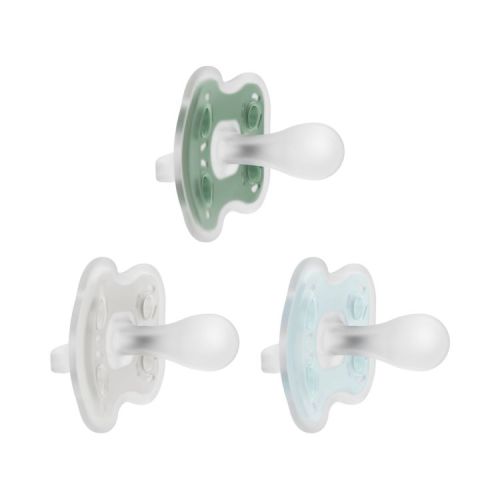 Dr. Brown's Advantage One-Piece Lightweight Silicone Pacifier Stage One, with one Glow-in-the-Dark Pacifier - 3pk