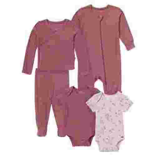 Modern Moments by Gerber Baby Neutral Super Soft 5-Piece Gift Set, Sizes Newborn - 3/6 Months