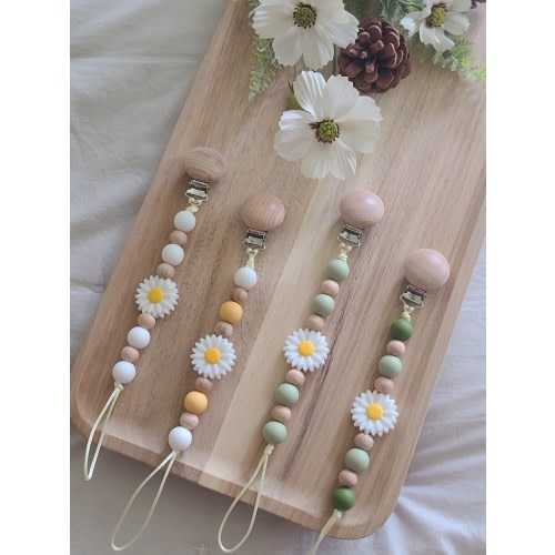 Daisy Pacifier | Boho Pacifier | Floral Baby Shower | Boho Baby Shower | Floral Nursery | Boho Baby Shower | Pacifier Clip | Dummy Clip