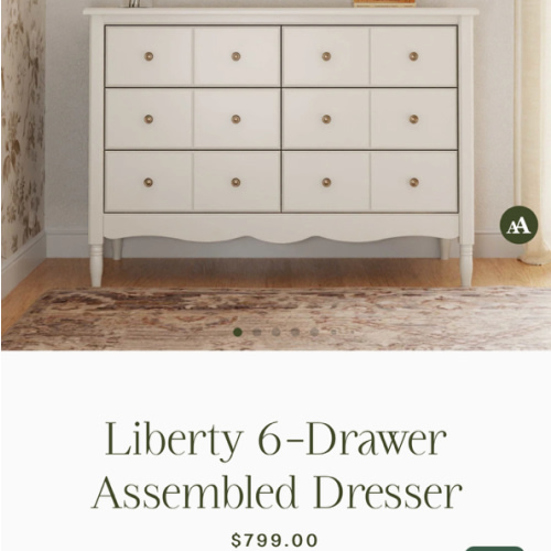 Namesake Liberty 6-Drawer Assembled Dresser