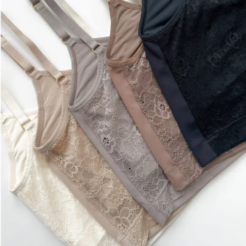 [LACE BACK] Signature Neutral Amelia Crop Cami Bundle 5-pack