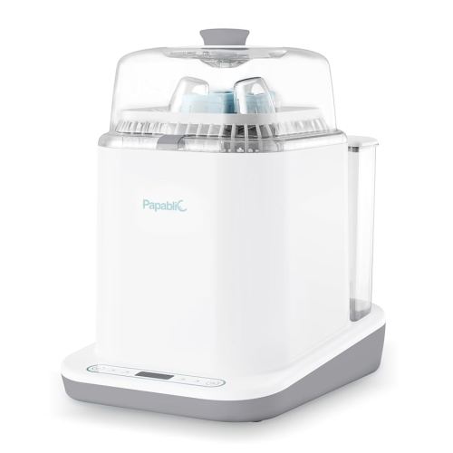 Papablic Baby Bottle Washer Pro, Bottle Washer & Sterilizer & Dryer, 4-in-1 Bottle Washer Sanitizer for Bottles, Pump Parts, & Baby Essentials - Quick & Clean with 60 Detergent Tablets, Grey