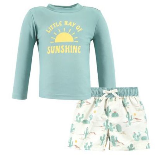 Hudson Baby Boys Swim Rashguard Set, Desert Cactus, Size: 18-24 months