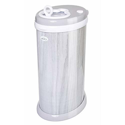 Ubbi Steel Odor Locking, No Special Bag Required Money Saving, Awards-Winning, Modern Design, Registry Must-Have Diaper Pail, Woodgrain