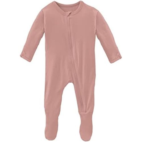 KicKee Footies with Zipper, Super Soft One-Piece Jammies, Sleepwear for Babies and Kids