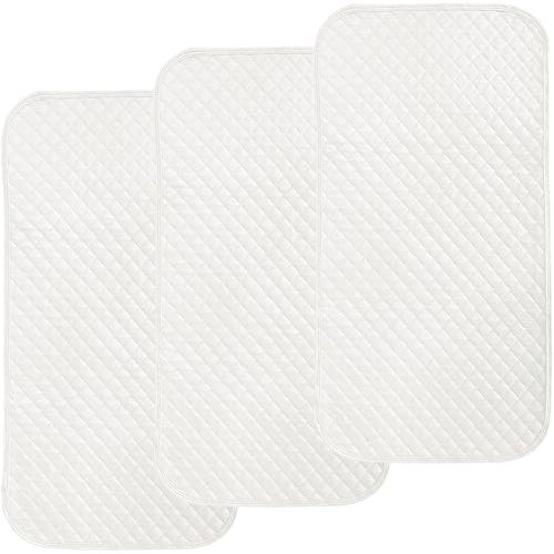 Portable Waterproof Baby Changing Pad (White, 3 Count)