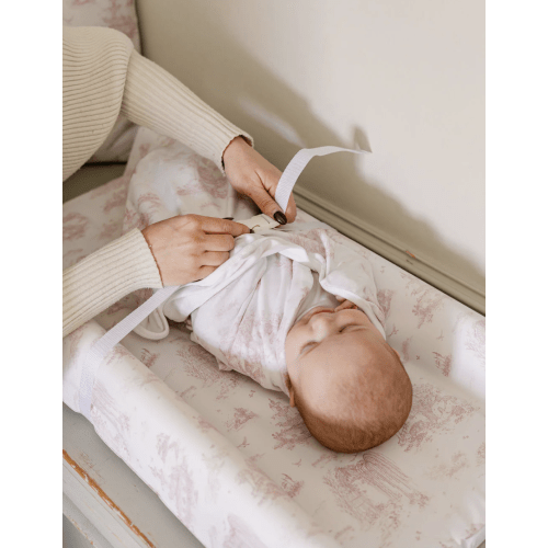 Spring Toile Pink Contour Change Pad | The Gilded Bird – The Gilded Bird US
