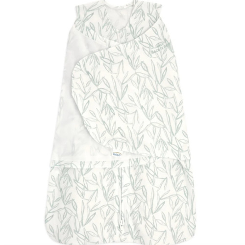 100% Cotton Baby Swaddle Green Leaves | Newborn | HALO US
