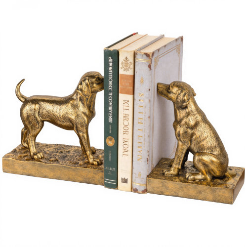 Astoria Grand Labrador Dog Bookends (Set Of 2), Standing & Sitting Dog Figurines For Shelves And Desks & Reviews | Wayfair