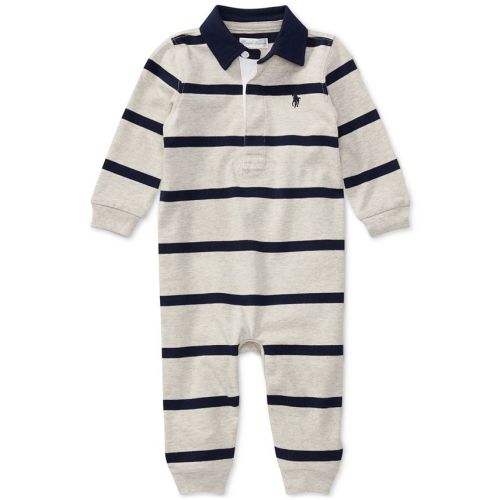 Polo Ralph Lauren Baby Boys Striped Rugby Cotton Coverall - Macy'sBack ButtonFilter Button