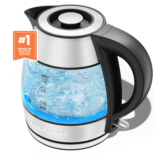 Chefman Electric Water Boiler, Fast Boiling, 1.2L, 1500W, Stainless Steel