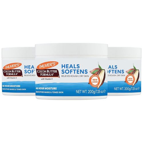 Palmer's Cocoa Butter Formula Daily Skin Therapy Solid Lotion, 7.5 Oz (Pack of 3) Intensive Body Moisturizer with Vitamin E for Extremely Dry & Eczema-Prone Skin, Helps Provide 48-Hour Deep Hydration